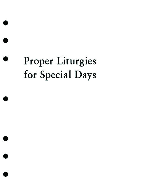 Cover image for Holy Eucharist Proper Liturgies for Special Days Inserts, isbn: 9780898690071