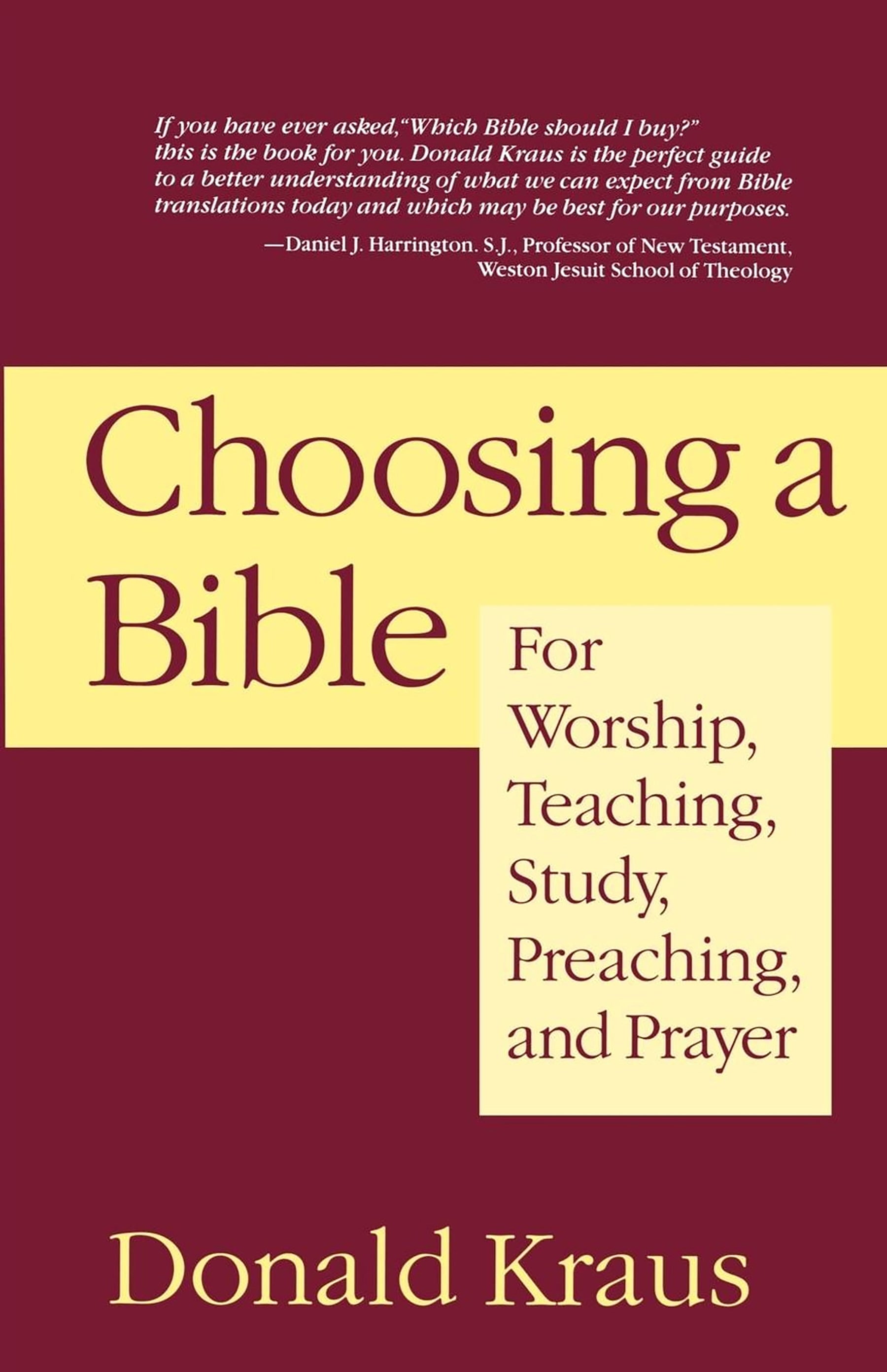 Cover image for Choosing a Bible, isbn: 9781596271685