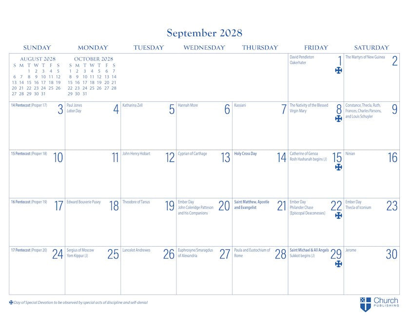 Cover image for 2028 Parish Wall Calendar, isbn: 9781596273153
