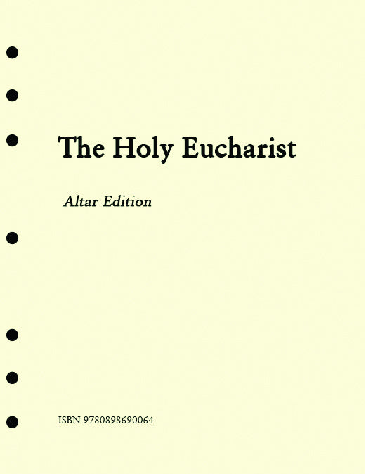 Cover image for The Holy Eucharist Altar, isbn: 9780898690064