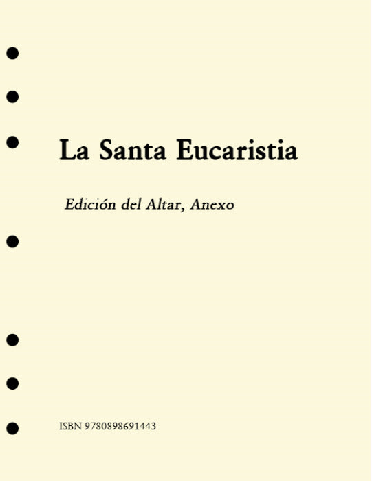 Cover image for La Santa Eucaristia, isbn: 9780898691443