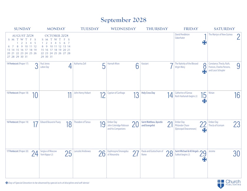 Cover image for 2028 Parish Wall Calendar, isbn: 9781596273153
