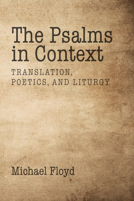 Cover image for The Psalms in Context, isbn: 9781596273245