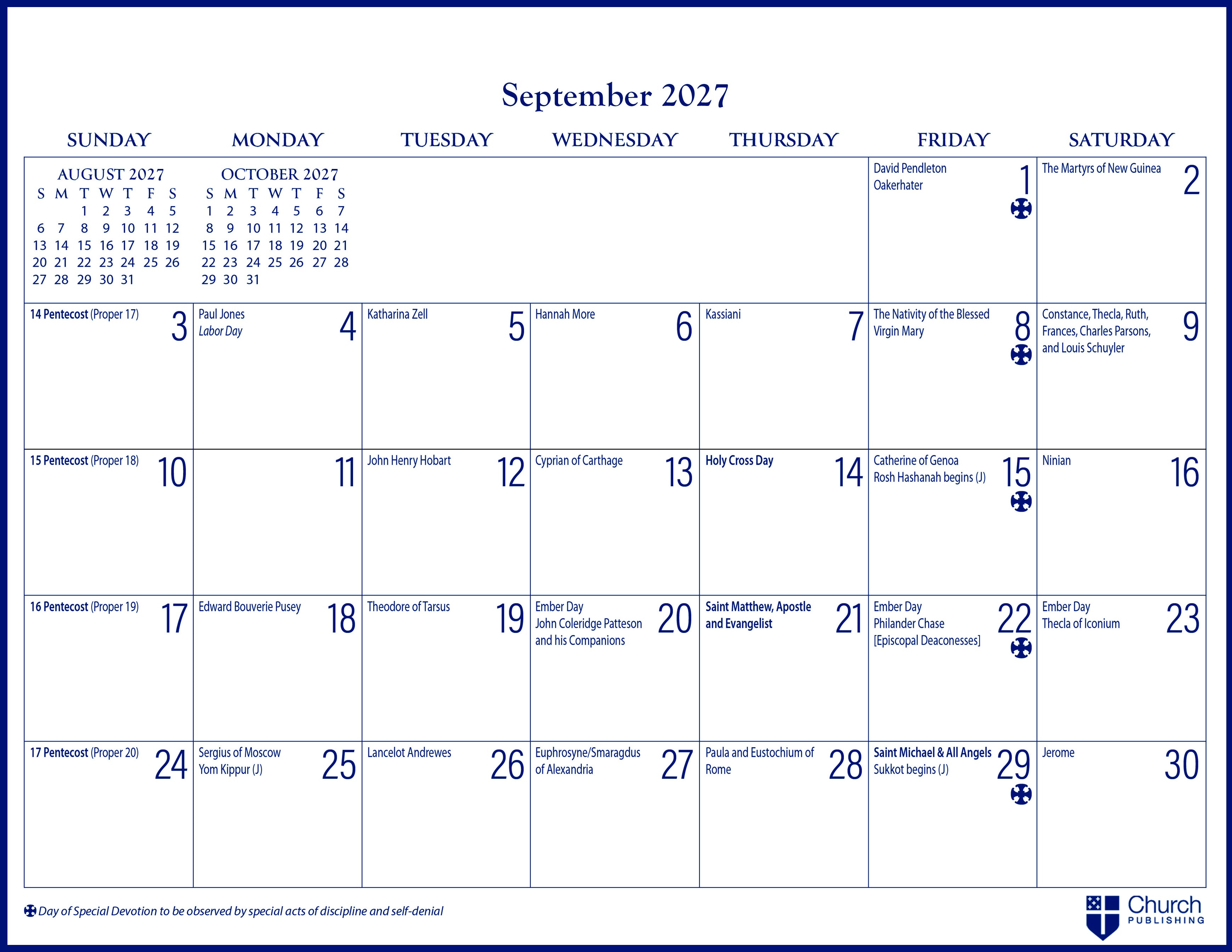 Cover image for 2027 Parish Wall Calendar, isbn: 9781640658691