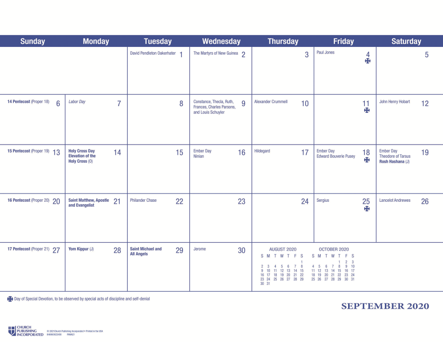 Caldwell Parish Calendar 2021 Calendar Sep 2021